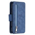 For Xiaomi Redmi 7A Detachable Frosted Magnetic Horizontal Flip Leather Case with Card Slots & Holder & Zipper Wallet & Photo Frame(Blue) - 3