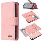For Xiaomi Redmi 7A Detachable Frosted Magnetic Horizontal Flip Leather Case with Card Slots & Holder & Zipper Wallet & Photo Frame(Pink) - 1