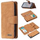 For Xiaomi Redmi 7A Detachable Frosted Magnetic Horizontal Flip Leather Case with Card Slots & Holder & Zipper Wallet & Photo Frame(Brown) - 1
