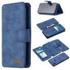 For Xiaomi Redmi 7 Detachable Frosted Magnetic Horizontal Flip Leather Case with Card Slots & Holder & Zipper Wallet & Photo Frame(Blue) - 1
