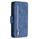 For Xiaomi Redmi 8 Detachable Frosted Magnetic Horizontal Flip Leather Case with Card Slots & Holder & Zipper Wallet & Photo Frame(Blue) - 3