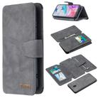 For Xiaomi Redmi 8 Detachable Frosted Magnetic Horizontal Flip Leather Case with Card Slots & Holder & Zipper Wallet & Photo Frame(Grey) - 1