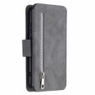 For Xiaomi Redmi 8 Detachable Frosted Magnetic Horizontal Flip Leather Case with Card Slots & Holder & Zipper Wallet & Photo Frame(Grey) - 3