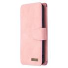 For Xiaomi Redmi 9 Detachable Frosted Magnetic Horizontal Flip Leather Case with Card Slots & Holder & Zipper Wallet & Photo Frame(Pink) - 2