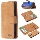 For Xiaomi Redmi 9 Detachable Frosted Magnetic Horizontal Flip Leather Case with Card Slots & Holder & Zipper Wallet & Photo Frame(Brown) - 1