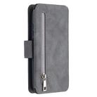 For Xiaomi Redmi Note 8 Detachable Frosted Magnetic Horizontal Flip Leather Case with Card Slots & Holder & Zipper Wallet & Photo Frame(Grey) - 3