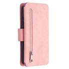 For Xiaomi Redmi Note 8 Detachable Frosted Magnetic Horizontal Flip Leather Case with Card Slots & Holder & Zipper Wallet & Photo Frame(Pink) - 3