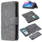 For Xiaomi Redmi Note 7 Detachable Frosted Magnetic Horizontal Flip Leather Case with Card Slots & Holder & Zipper Wallet & Photo Frame(Grey) - 1