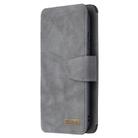 For Xiaomi Redmi Note 7 Detachable Frosted Magnetic Horizontal Flip Leather Case with Card Slots & Holder & Zipper Wallet & Photo Frame(Grey) - 2