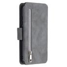 For Xiaomi Redmi Note 7 Detachable Frosted Magnetic Horizontal Flip Leather Case with Card Slots & Holder & Zipper Wallet & Photo Frame(Grey) - 3