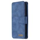 For Xiaomi Redmi Note 8 Pro Detachable Frosted Magnetic Horizontal Flip Leather Case with Card Slots & Holder & Zipper Wallet & Photo Frame(Blue) - 2