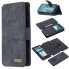 For Xiaomi Redmi Note 8 Pro Detachable Frosted Magnetic Horizontal Flip Leather Case with Card Slots & Holder & Zipper Wallet & Photo Frame(Black Blue) - 1