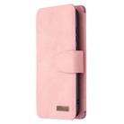 For Xiaomi Redmi Note 8 Pro Detachable Frosted Magnetic Horizontal Flip Leather Case with Card Slots & Holder & Zipper Wallet & Photo Frame(Pink) - 2