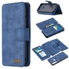 For Xiaomi Redmi Note 8T Detachable Frosted Magnetic Horizontal Flip Leather Case with Card Slots & Holder & Zipper Wallet & Photo Frame(Blue) - 1