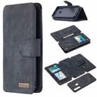 For Xiaomi Redmi Note 8T Detachable Frosted Magnetic Horizontal Flip Leather Case with Card Slots & Holder & Zipper Wallet & Photo Frame(Black Blue) - 1