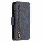 For Xiaomi Redmi Note 8T Detachable Frosted Magnetic Horizontal Flip Leather Case with Card Slots & Holder & Zipper Wallet & Photo Frame(Black Blue) - 3