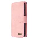 For Xiaomi Redmi Note 8T Detachable Frosted Magnetic Horizontal Flip Leather Case with Card Slots & Holder & Zipper Wallet & Photo Frame(Pink) - 2