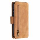 For Xiaomi Redmi Note 8T Detachable Frosted Magnetic Horizontal Flip Leather Case with Card Slots & Holder & Zipper Wallet & Photo Frame(Brown) - 3