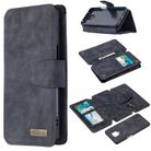 For Xiaomi Redmi Note 9 Pro Detachable Frosted Magnetic Horizontal Flip Leather Case with Card Slots & Holder & Zipper Wallet & Photo Frame(Black Blue) - 1