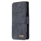 For Xiaomi Redmi Note 9 Pro Detachable Frosted Magnetic Horizontal Flip Leather Case with Card Slots & Holder & Zipper Wallet & Photo Frame(Black Blue) - 2