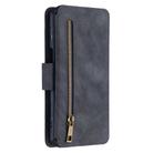For Xiaomi Redmi Note 9 Pro Detachable Frosted Magnetic Horizontal Flip Leather Case with Card Slots & Holder & Zipper Wallet & Photo Frame(Black Blue) - 3