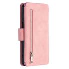 For Xiaomi Redmi Note 9 Pro Detachable Frosted Magnetic Horizontal Flip Leather Case with Card Slots & Holder & Zipper Wallet & Photo Frame(Pink) - 3