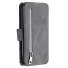 For Xiaomi Mi CC9 Pro Detachable Frosted Magnetic Horizontal Flip Leather Case with Card Slots & Holder & Zipper Wallet & Photo Frame(Grey) - 3