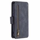 For Xiaomi Mi CC9 Pro Detachable Frosted Magnetic Horizontal Flip Leather Case with Card Slots & Holder & Zipper Wallet & Photo Frame(Black Blue) - 3