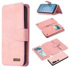 For Xiaomi Mi CC9 Pro Detachable Frosted Magnetic Horizontal Flip Leather Case with Card Slots & Holder & Zipper Wallet & Photo Frame(Pink) - 1