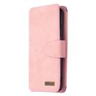For Xiaomi Mi CC9 Pro Detachable Frosted Magnetic Horizontal Flip Leather Case with Card Slots & Holder & Zipper Wallet & Photo Frame(Pink) - 2