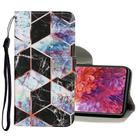 For Samsung Galaxy S20 FE 5G / S20 Lite Coloured Drawing Pattern Horizontal Flip PU Leather Case with Holder & Card Slots & Wallet & Lanyard(Black Marble) - 1