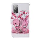 For Samsung Galaxy S20 FE 5G / S20 Lite Coloured Drawing Pattern Horizontal Flip PU Leather Case with Holder & Card Slots & Wallet & Lanyard(Cute Rabbit) - 3