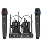 DEBRA AU-400 UHF Wireless Microphone System 4-in-1 for Performance Conference KTV, Model:2 Handheld +2 Bodypack(AU Plug) - 1
