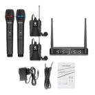 DEBRA AU-400 UHF Wireless Microphone System 4-in-1 for Performance Conference KTV, Model:2 Handheld +2 Bodypack(AU Plug) - 2