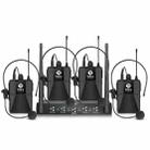 DEBRA AU-400 UHF Wireless Microphone System 4-in-1 for Performance Conference KTV, Model:4 Bodypack Mic(US Plug) - 1