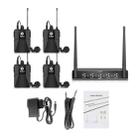 DEBRA AU-400 UHF Wireless Microphone System 4-in-1 for Performance Conference KTV, Model:4 Bodypack Mic(EU Plug) - 2
