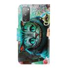 For Samsung Galaxy S20 FE 5G / S20 Lite 3D Colored Drawing Horizontal Flip PU Leather Case with Holder & Card Slots & Wallet(Green Eyes) - 3