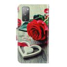 For Samsung Galaxy S20 FE 5G / S20 Lite 3D Colored Drawing Horizontal Flip PU Leather Case with Holder & Card Slots & Wallet(Red Rose) - 3