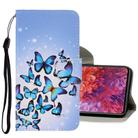 For Samsung Galaxy S20 FE 5G / S20 Lite 3D Colored Drawing Horizontal Flip PU Leather Case with Holder & Card Slots & Wallet(Multiple Butterflies) - 1