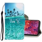 For Samsung Galaxy S20 FE 5G / S20 Lite 3D Colored Drawing Horizontal Flip PU Leather Case with Holder & Card Slots & Wallet(Coconut Tree) - 1