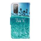 For Samsung Galaxy S20 FE 5G / S20 Lite 3D Colored Drawing Horizontal Flip PU Leather Case with Holder & Card Slots & Wallet(Coconut Tree) - 3