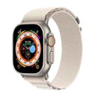 For Apple Watch Series 44mm Buckle Loop Nylon Watch Band with 3D Curved Film(Starlight) - 2