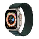 For Apple Watch Series 44mm Buckle Loop Nylon Watch Band with 3D Curved Film(Forest Green) - 2
