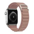 For Apple Watch Ultra 2 / 1 49mm Buckle Loop Nylon Watch Band with 3D Curved Film(Rose Pink) - 3