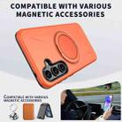 For Samsung Galaxy A55 5G / A35 5G Metal Rotation Holder MagSafe TPU Hybrid PC Phone Case(Orange) - 2