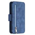 For Huawei P30 Lite Detachable Frosted Magnetic Horizontal Flip Leather Case with Card Slots & Holder & Zipper Wallet & Photo Frame(Blue) - 3