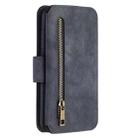 For Huawei P30 Lite Detachable Frosted Magnetic Horizontal Flip Leather Case with Card Slots & Holder & Zipper Wallet & Photo Frame(Black Blue) - 3