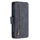For Huawei P40 Lite Detachable Frosted Magnetic Horizontal Flip Leather Case with Card Slots & Holder & Zipper Wallet & Photo Frame(Black Blue) - 3