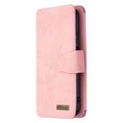 For Huawei P40 Lite Detachable Frosted Magnetic Horizontal Flip Leather Case with Card Slots & Holder & Zipper Wallet & Photo Frame(Pink) - 2