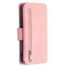 For Huawei P40 Lite Detachable Frosted Magnetic Horizontal Flip Leather Case with Card Slots & Holder & Zipper Wallet & Photo Frame(Pink) - 3